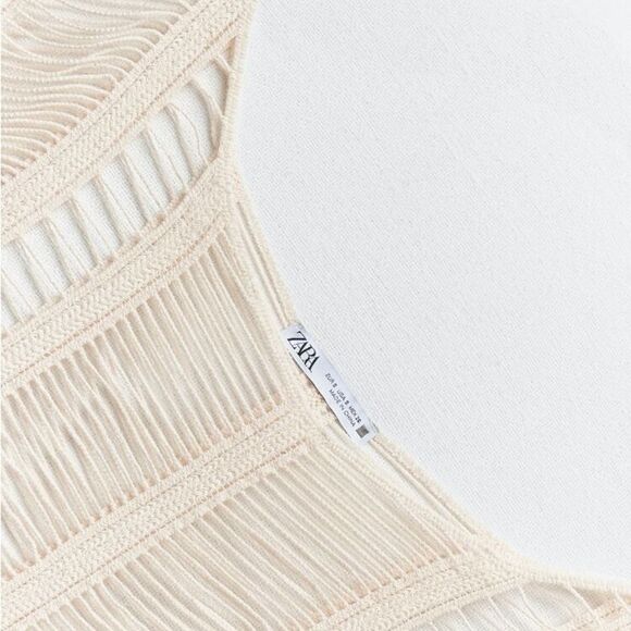 ZARA OPEN WEAVE MIDI TUNIC - Picture 2 of 9